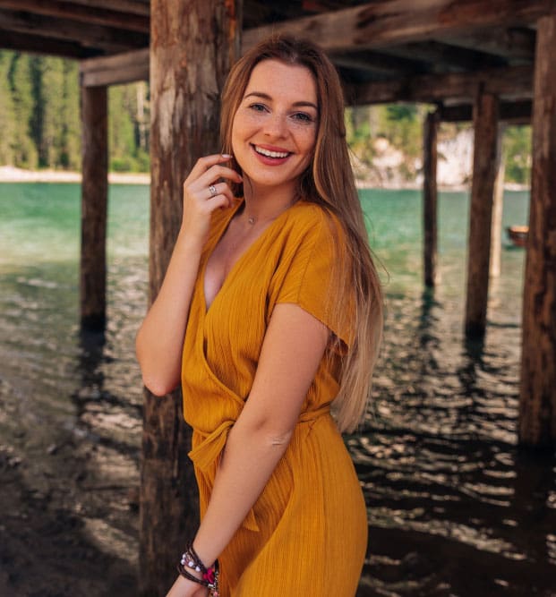 CoolSculpting model under a lake pier CoolSculpting model under a lake pier